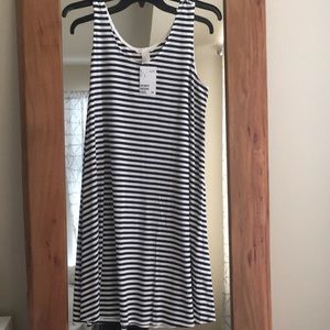NWT H&M Blue & White Stripe Tank Dress